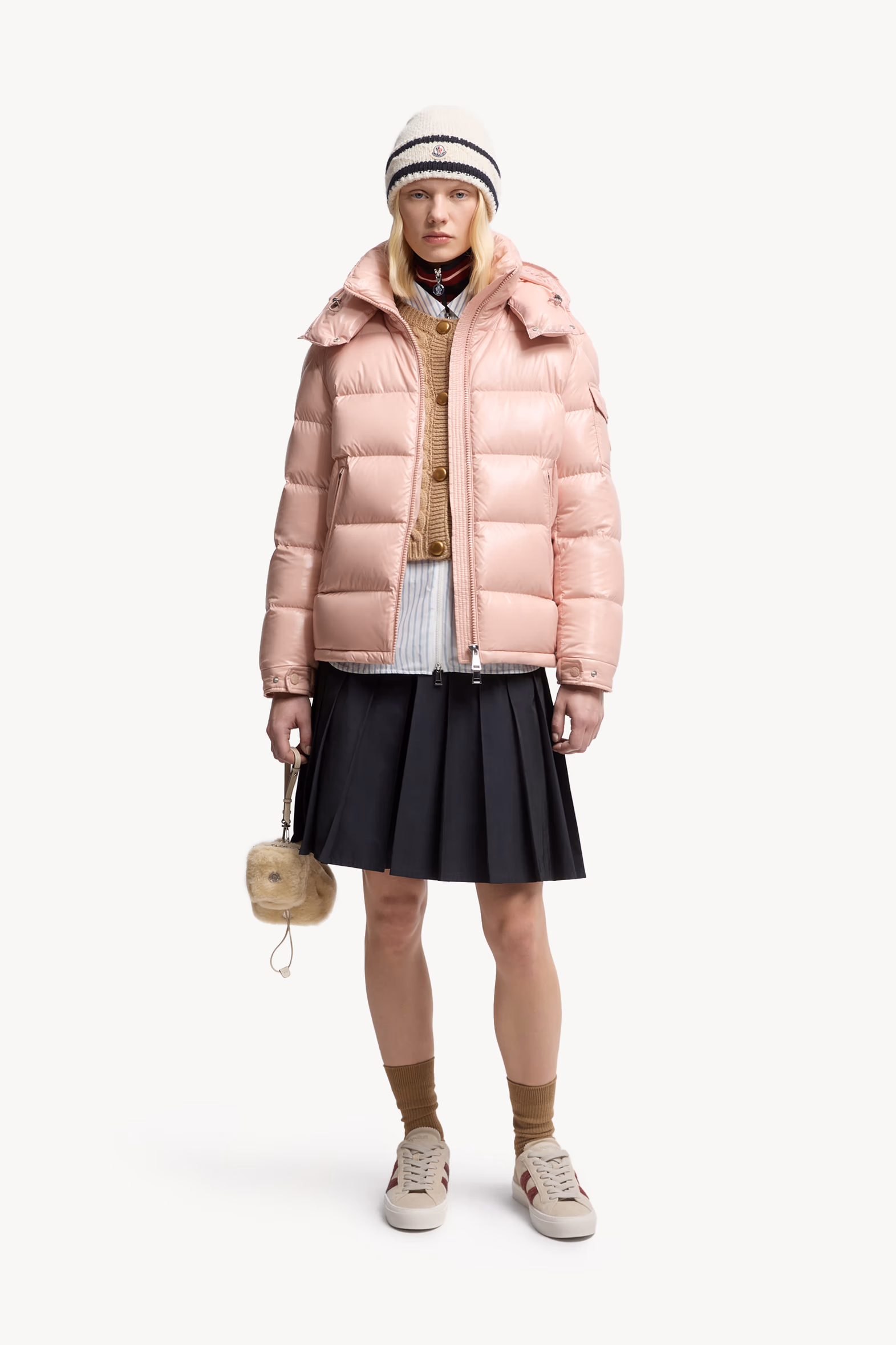 Doudoune courte à capuche Maire Femmes Rose Moncler 0